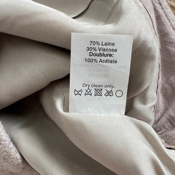 J. Crew Factory Double Serge Wool Blend Pencil Mini Skirt Women's 12 Stone NWT - Picture 6 of 6